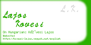 lajos kovesi business card